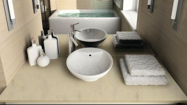 Dupont Corian Acrylic Solid Surface Moulded Undermount Over Under Mount Inset Basin Vanity Sink Wash Oval