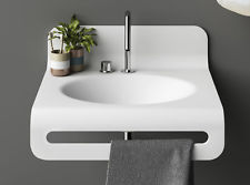 Dupont Corian Acrylic Solid Surface Moulded Undermount Over Under Mount Inset Basin Vanity Sink Wash Oval