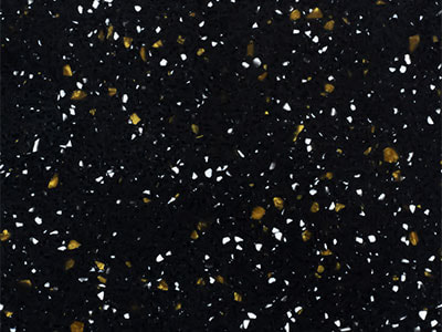Durat Recycled Acrylic Solid Surface Worktop Palace P-006 Black Velvet