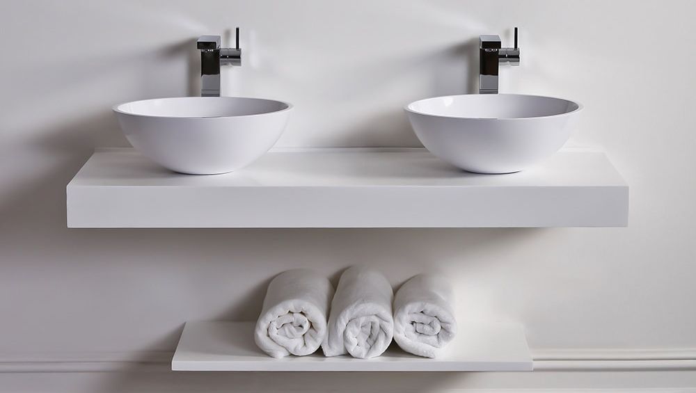 Solid Surface For Bathrooms Mr Worktops, Moulded Vanity Tops